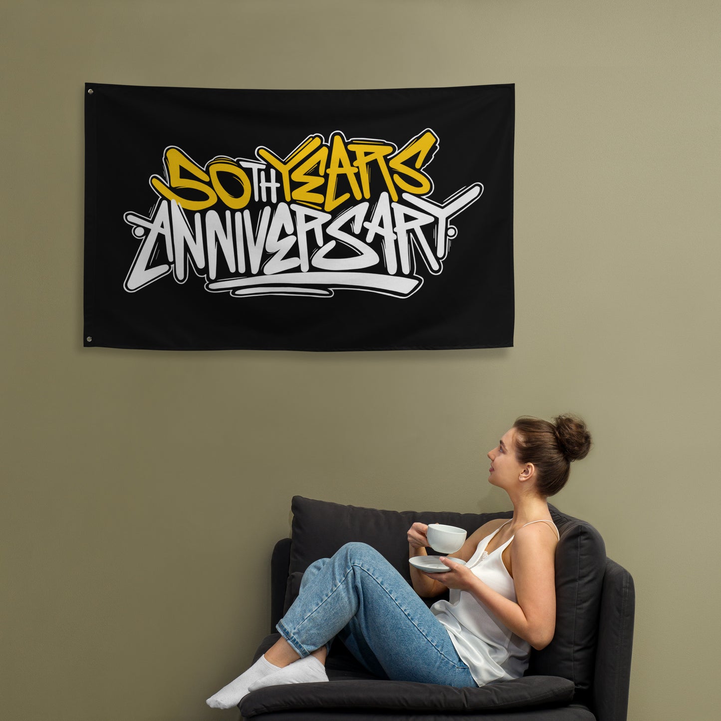 50 anniversary Flag