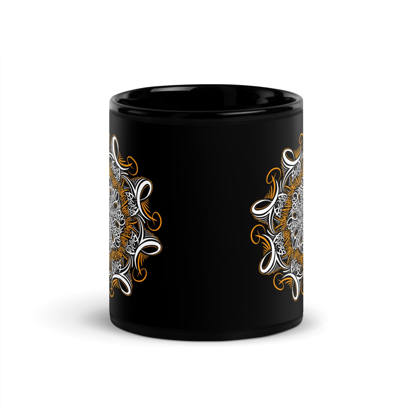 Mandala Black Glossy Mug