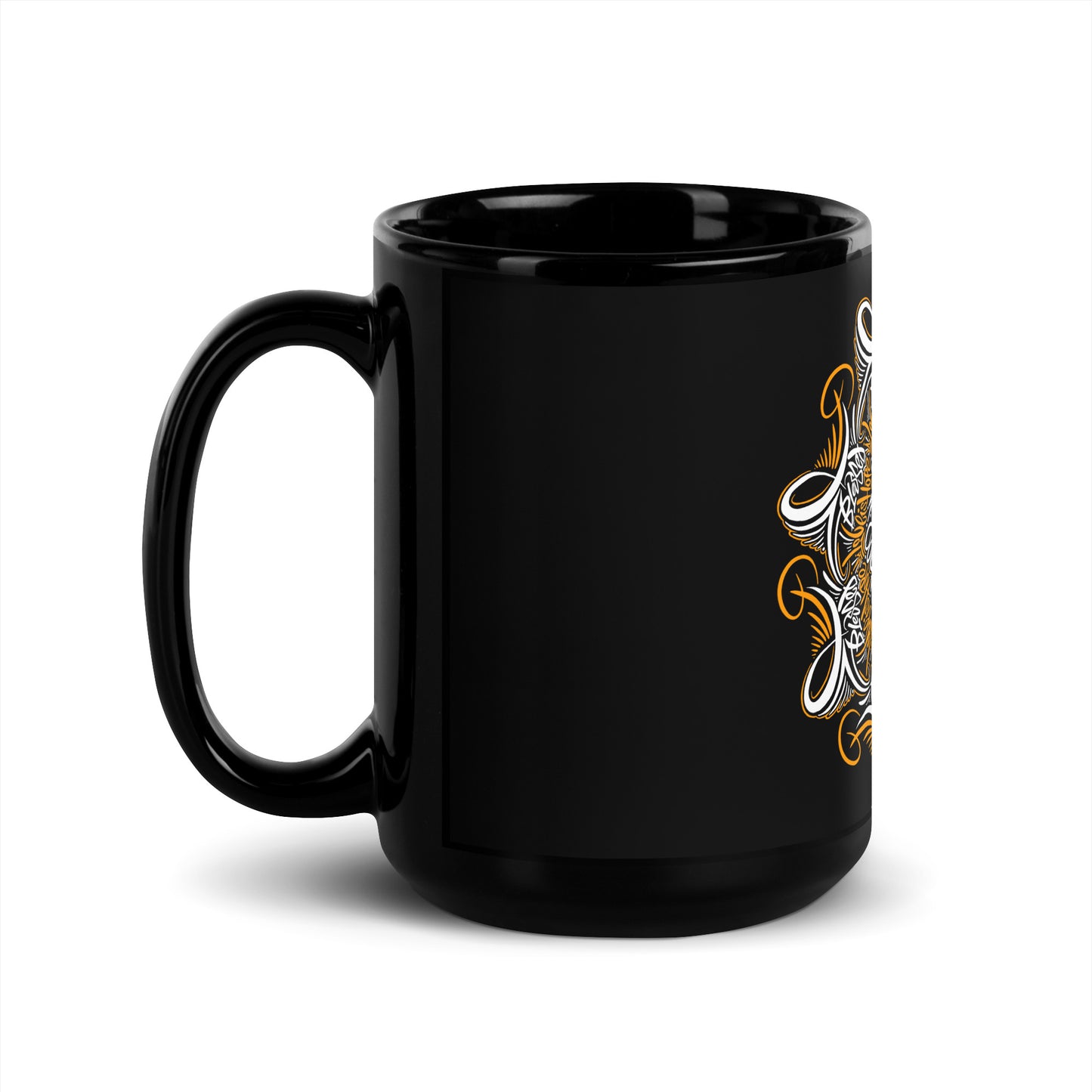Mandala Black Glossy Mug