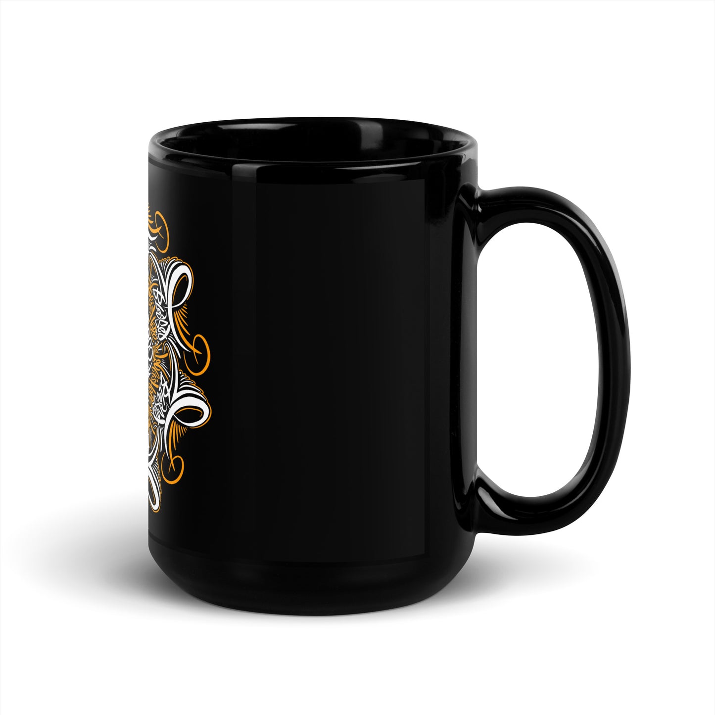 Mandala Black Glossy Mug