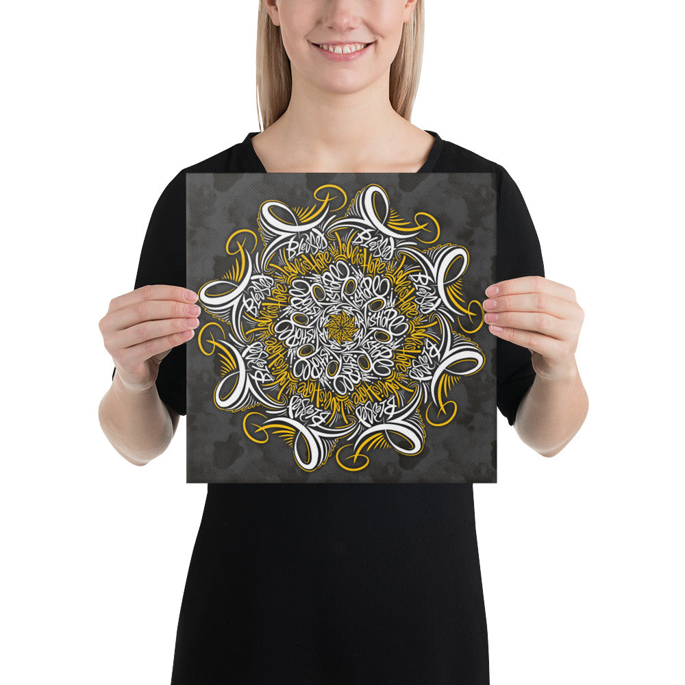 Mandala Lettering Canvas