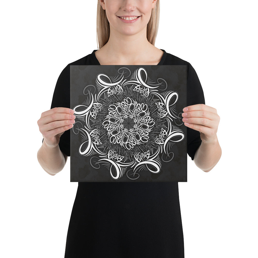 Mandala Lettering Canvas