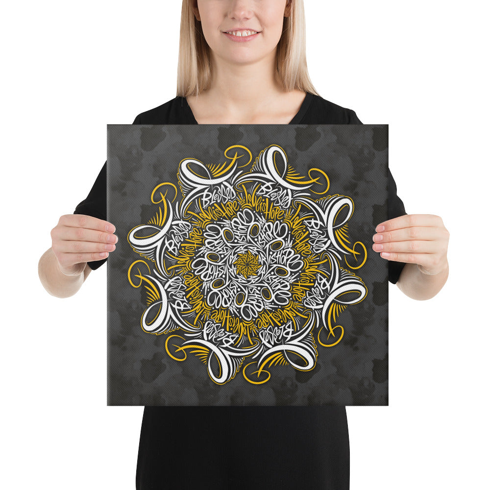 Mandala Lettering Canvas