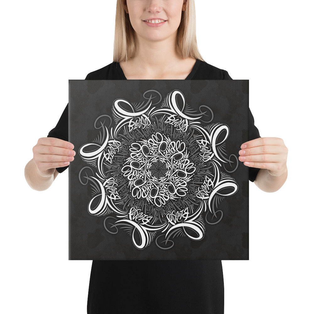 Mandala Lettering Canvas