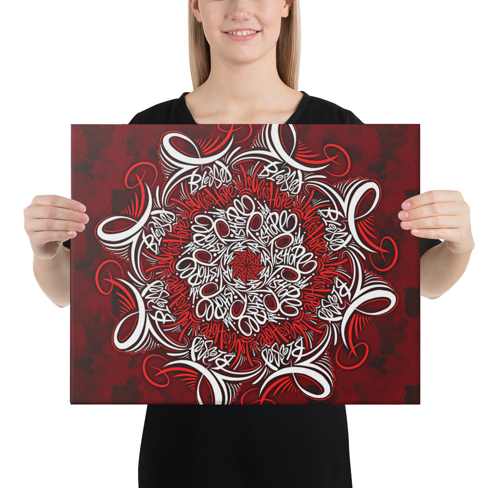 Mandala lettering Canvas