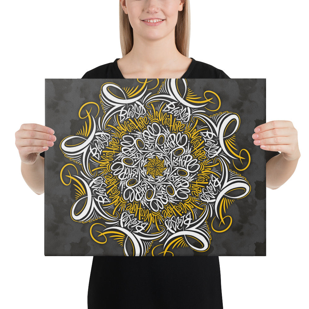 Mandala Lettering Canvas