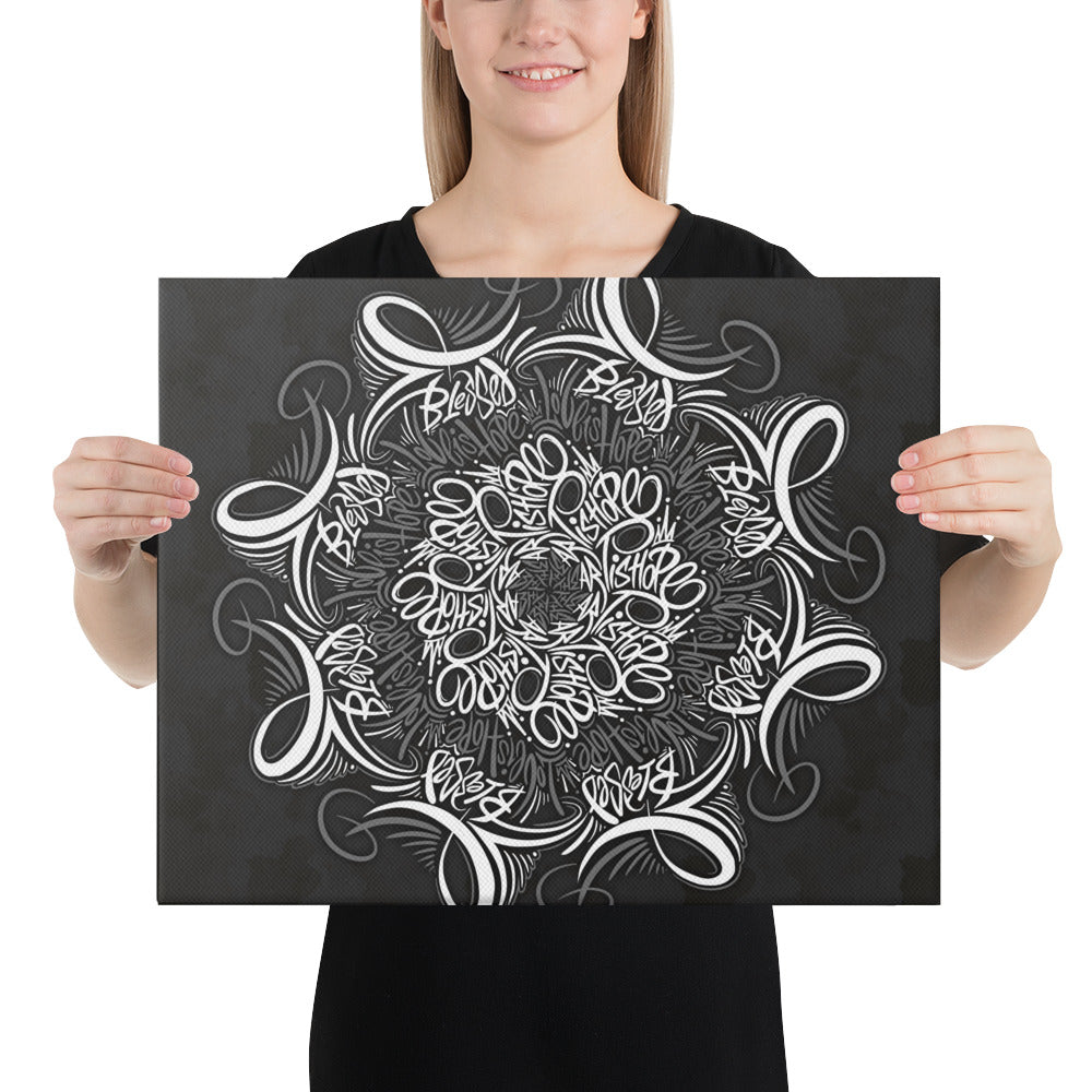Mandala Lettering Canvas
