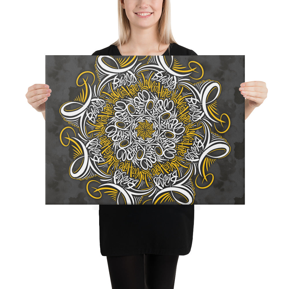 Mandala Lettering Canvas