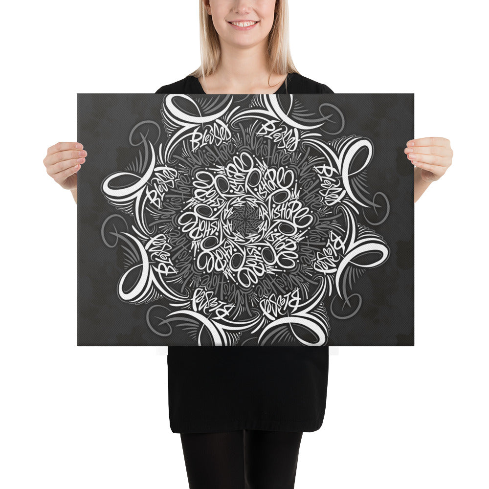Mandala Lettering Canvas