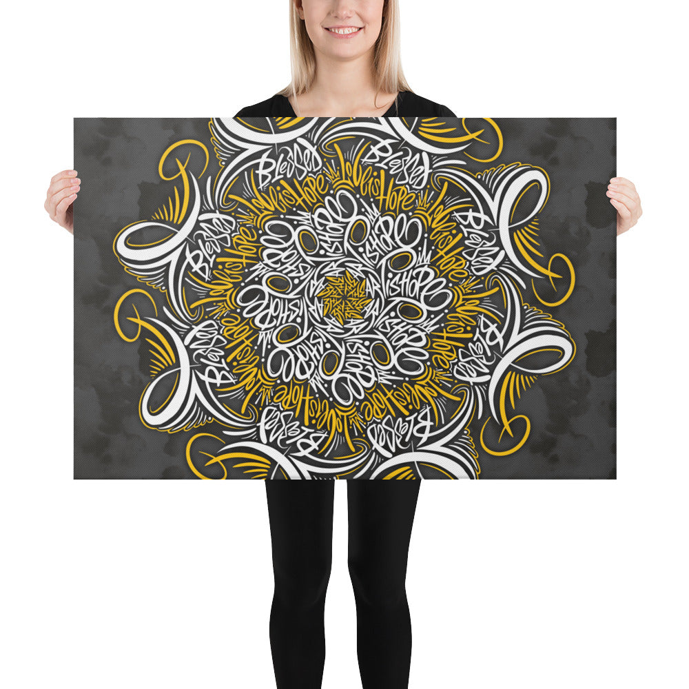 Mandala Lettering Canvas