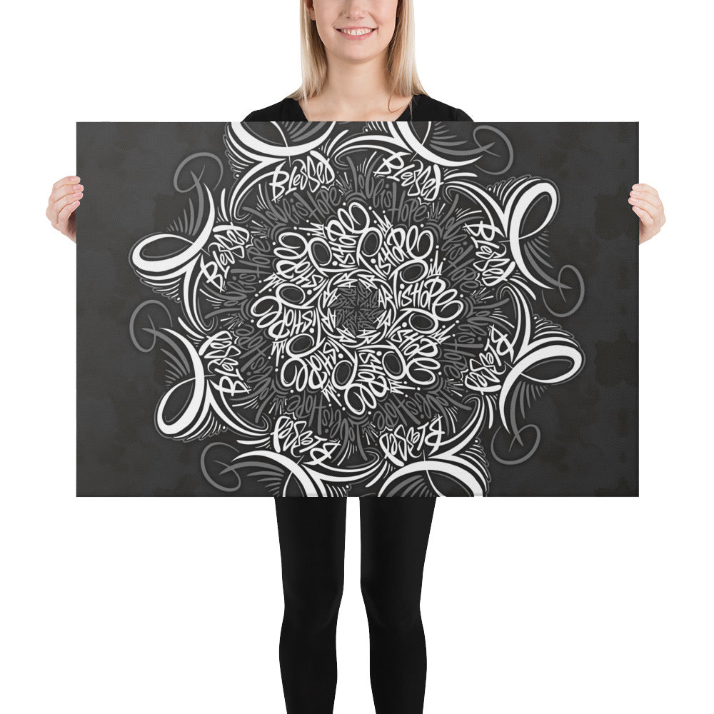 Mandala Lettering Canvas
