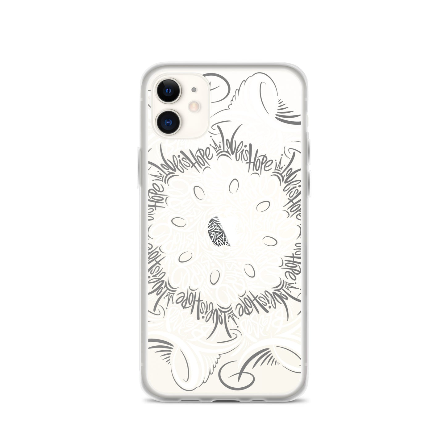 Mandala Lettering Clear Case for iPhone®