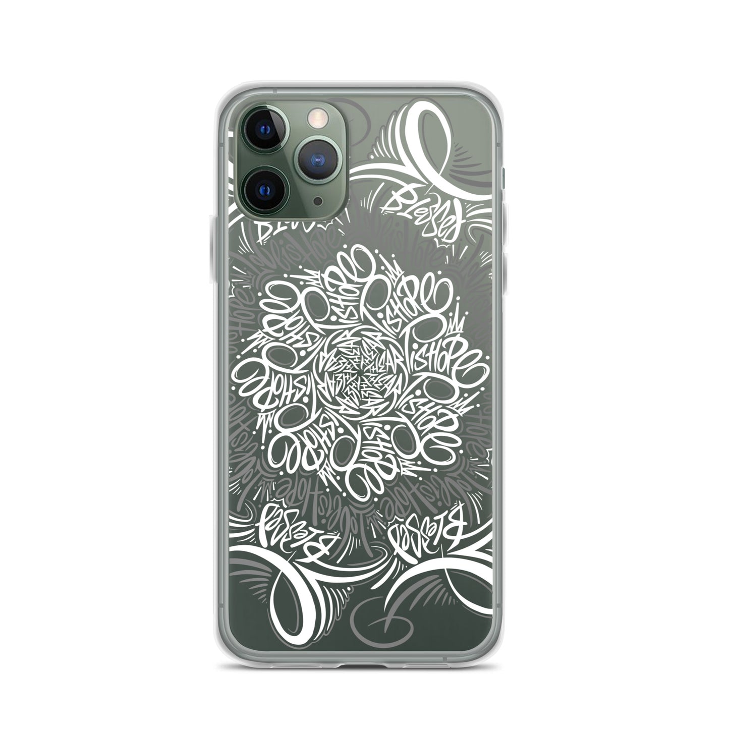 Mandala Lettering Clear Case for iPhone®