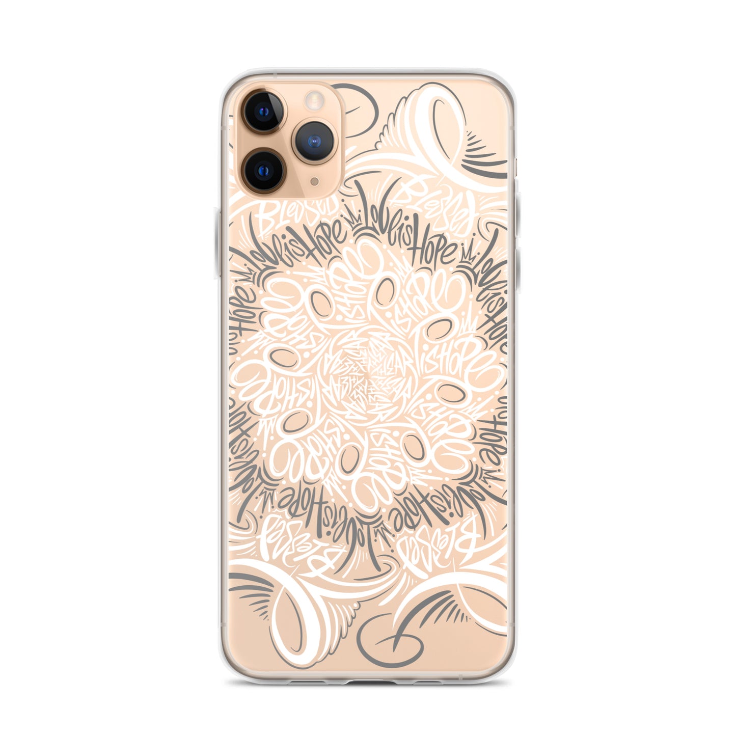 Mandala Lettering Clear Case for iPhone®