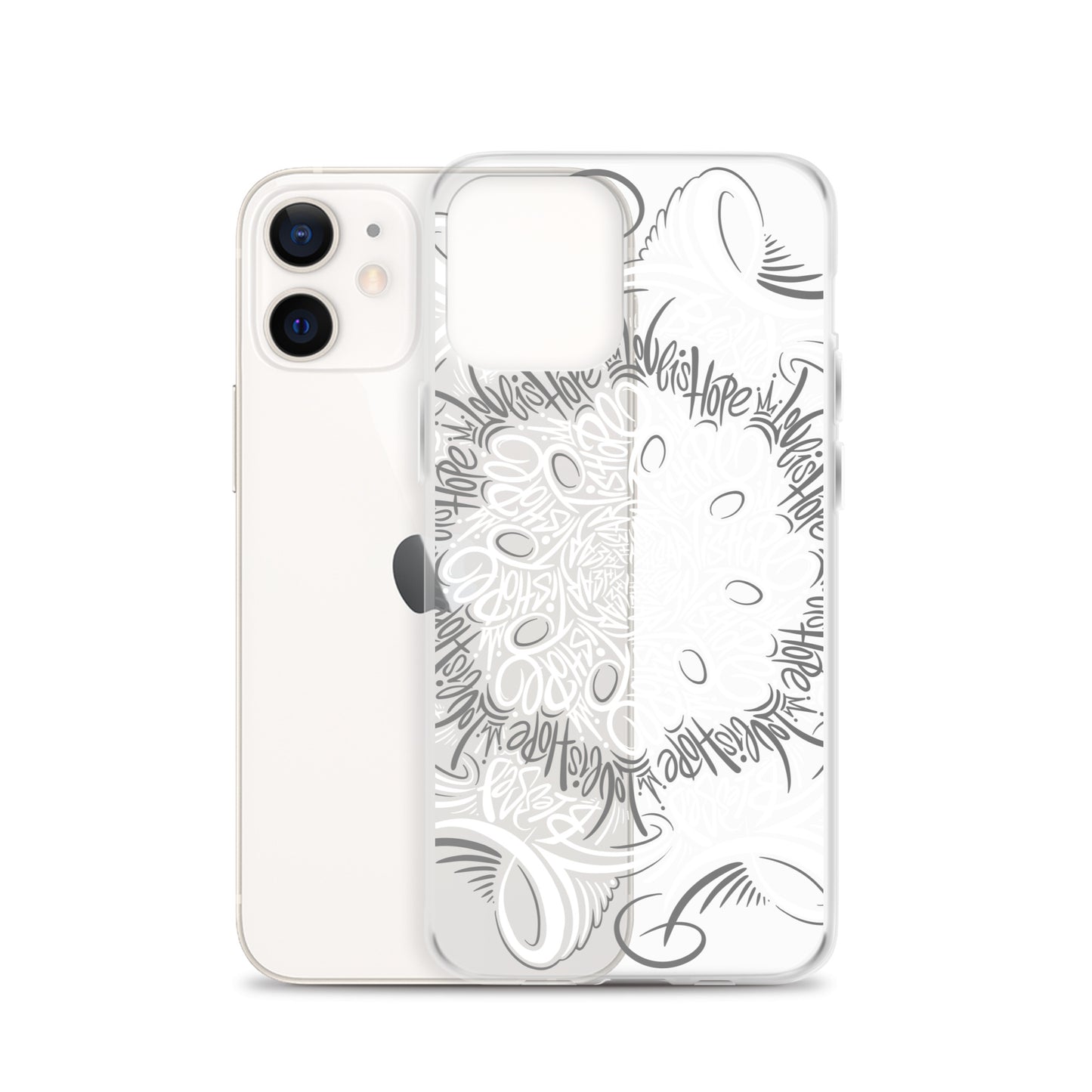Mandala Lettering Clear Case for iPhone®