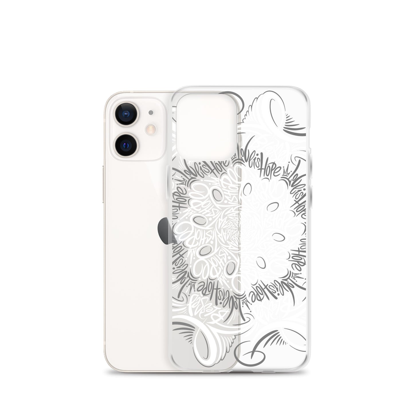 Mandala Lettering Clear Case for iPhone®
