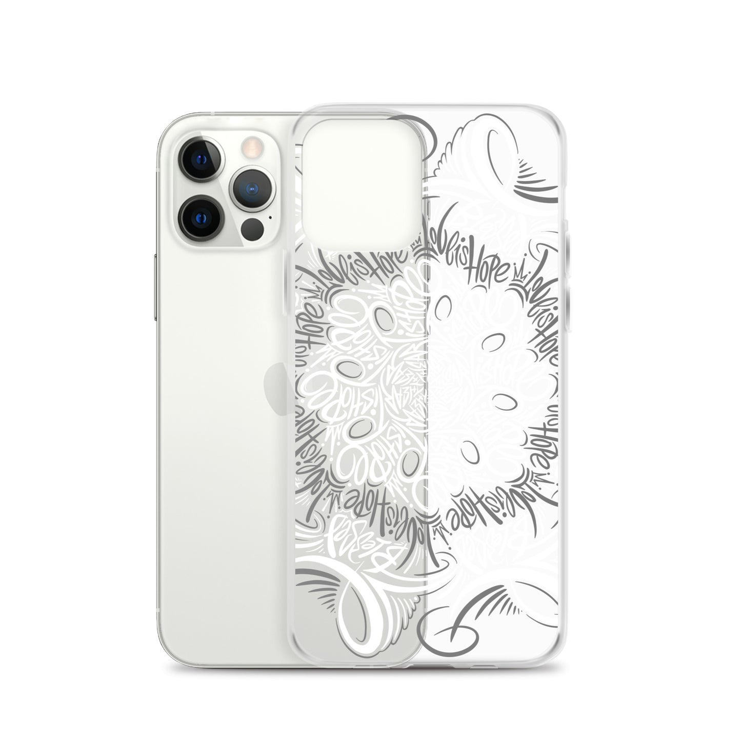 Mandala Lettering Clear Case for iPhone®