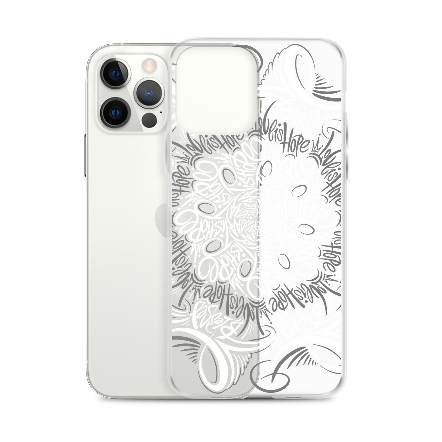 Mandala Lettering Clear Case for iPhone®