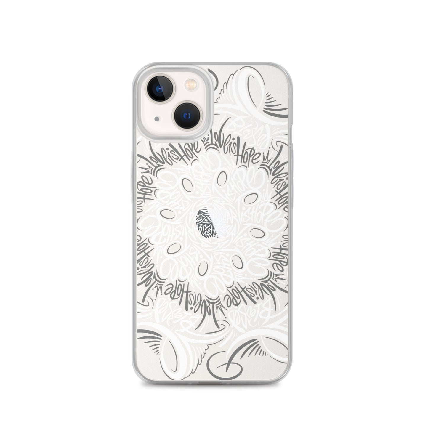 Mandala Lettering Clear Case for iPhone®