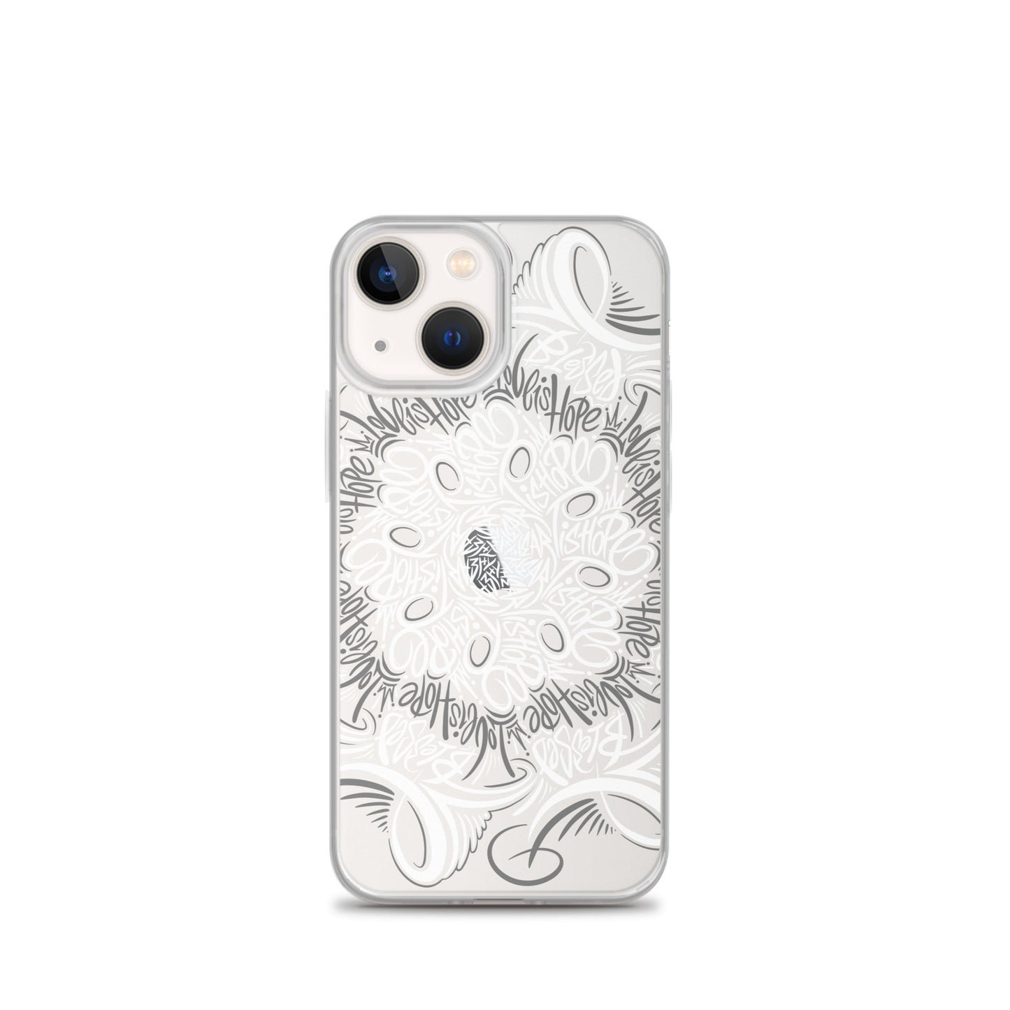 Mandala Lettering Clear Case for iPhone®