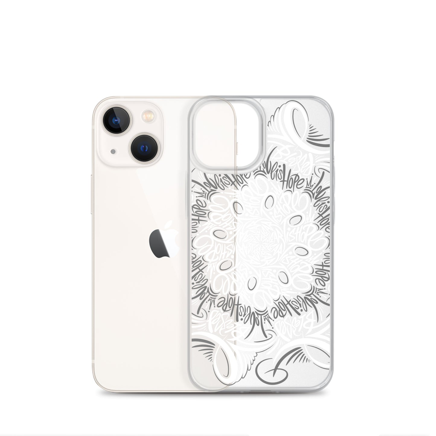 Mandala Lettering Clear Case for iPhone®