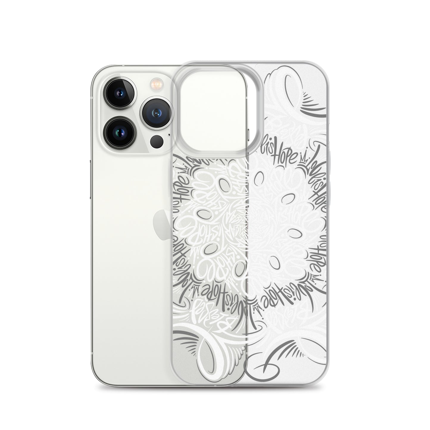 Mandala Lettering Clear Case for iPhone®