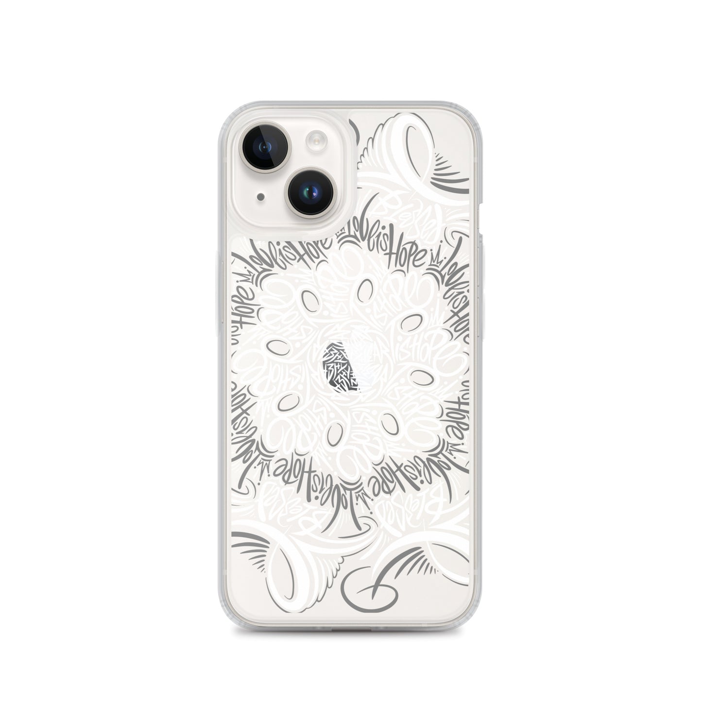 Mandala Lettering Clear Case for iPhone®