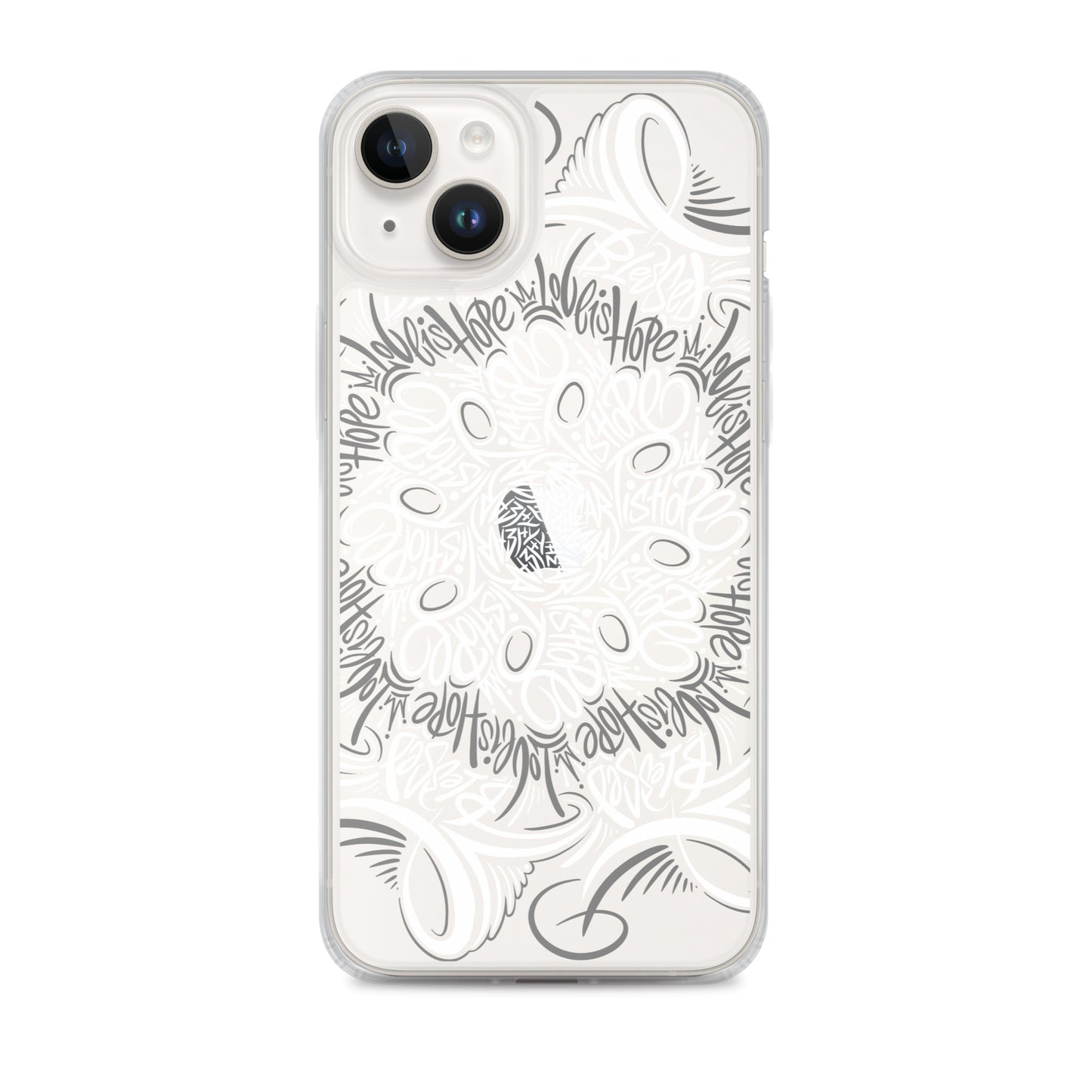 Mandala Lettering Clear Case for iPhone®