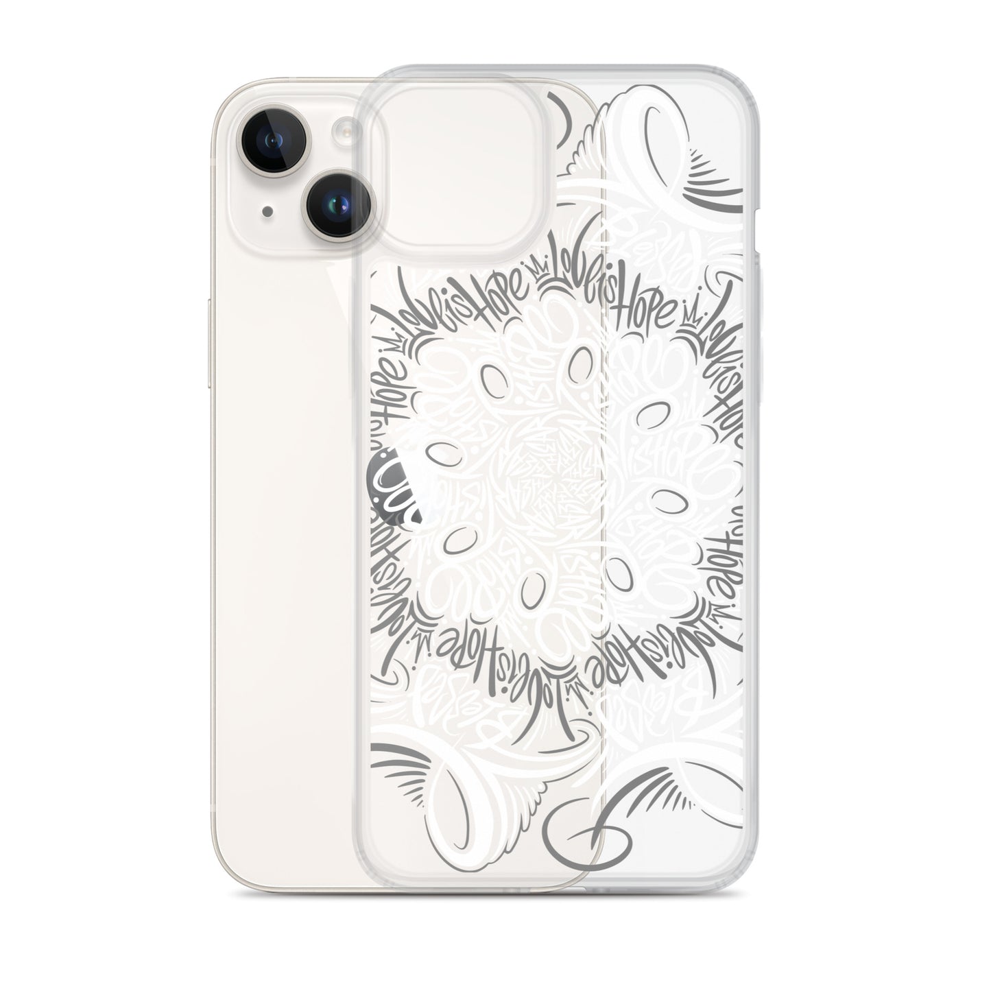 Mandala Lettering Clear Case for iPhone®