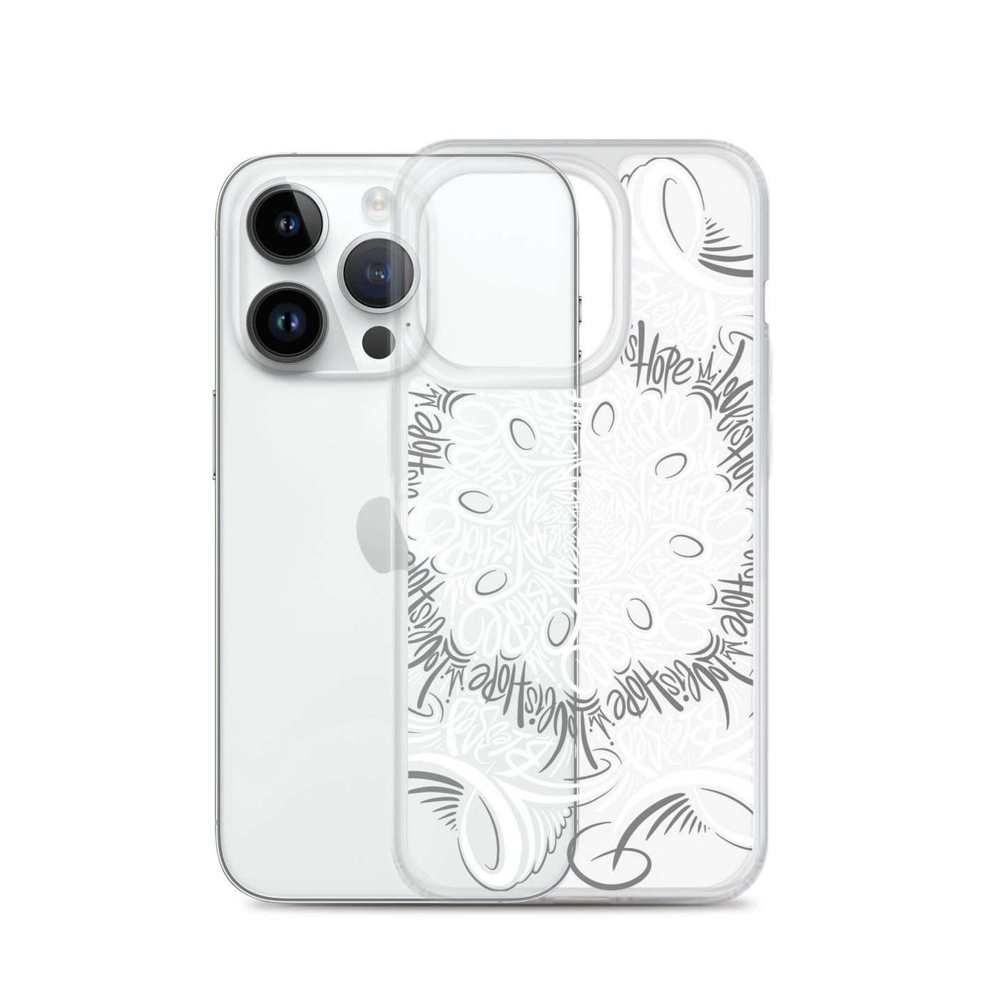Mandala Lettering Clear Case for iPhone®