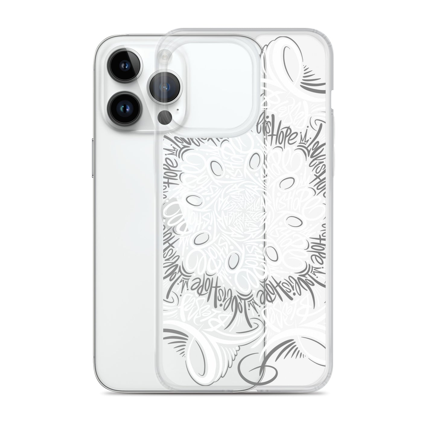 Mandala Lettering Clear Case for iPhone®