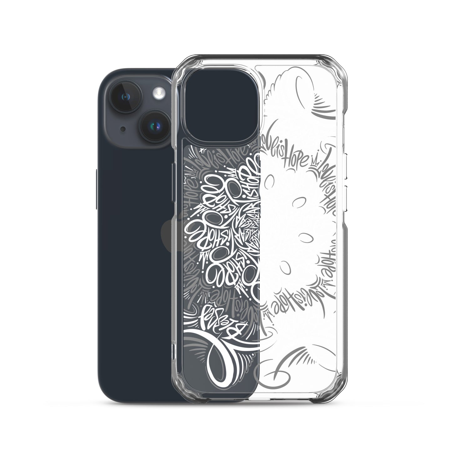 Mandala Lettering Clear Case for iPhone®