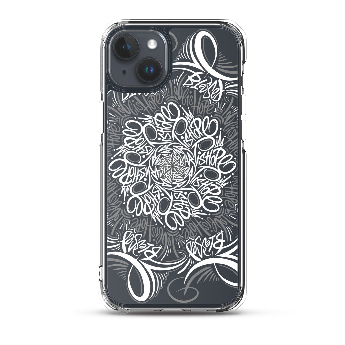 Mandala Lettering Clear Case for iPhone®