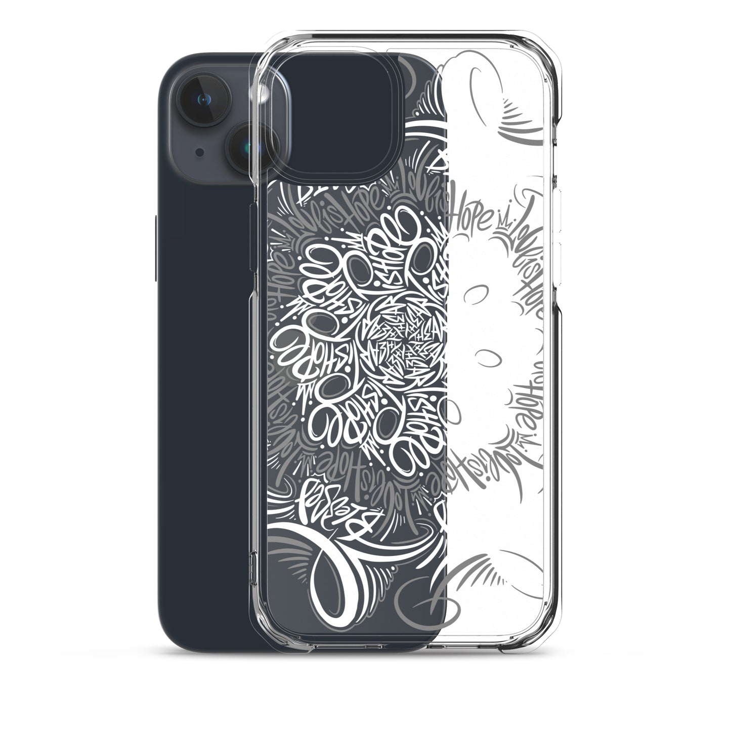 Mandala Lettering Clear Case for iPhone®