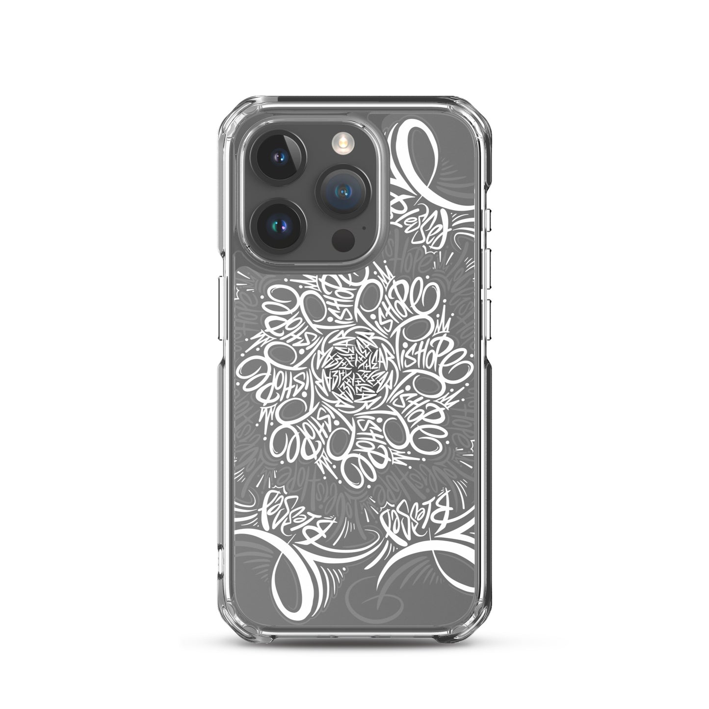 Mandala Lettering Clear Case for iPhone®