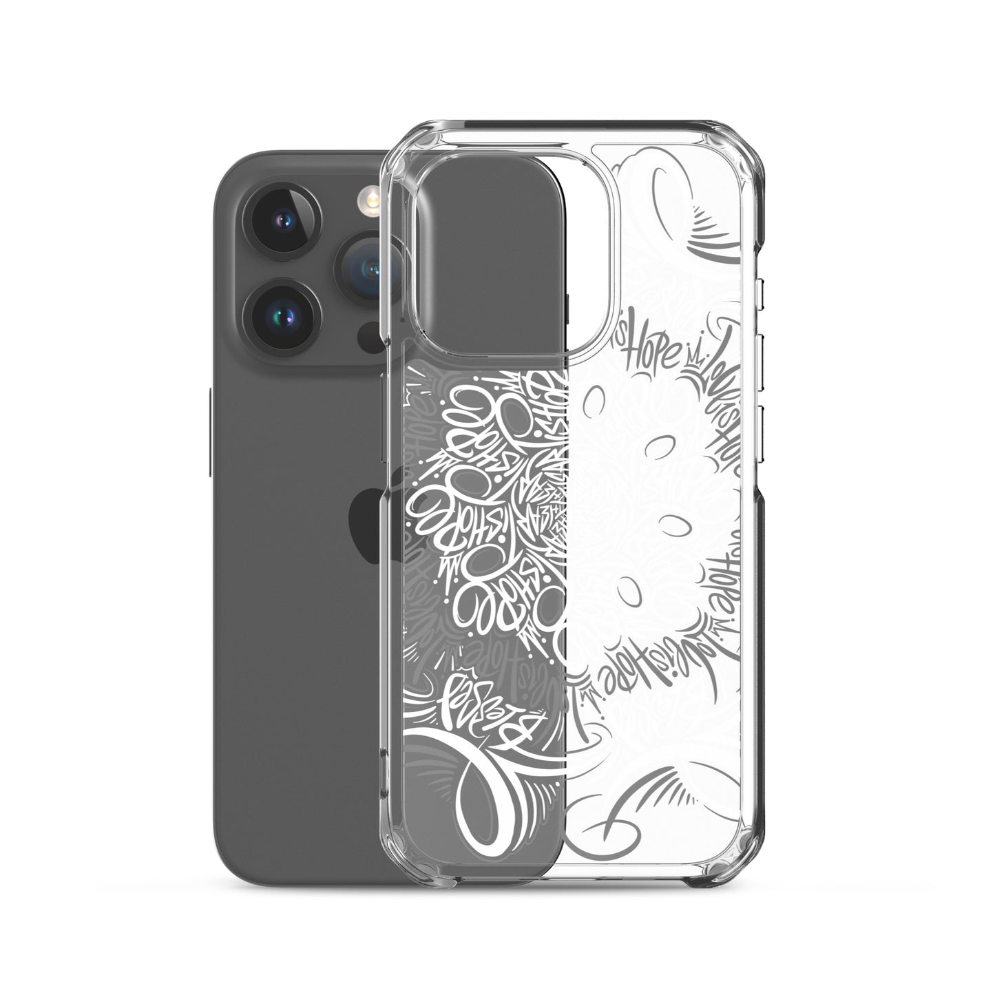 Mandala Lettering Clear Case for iPhone®