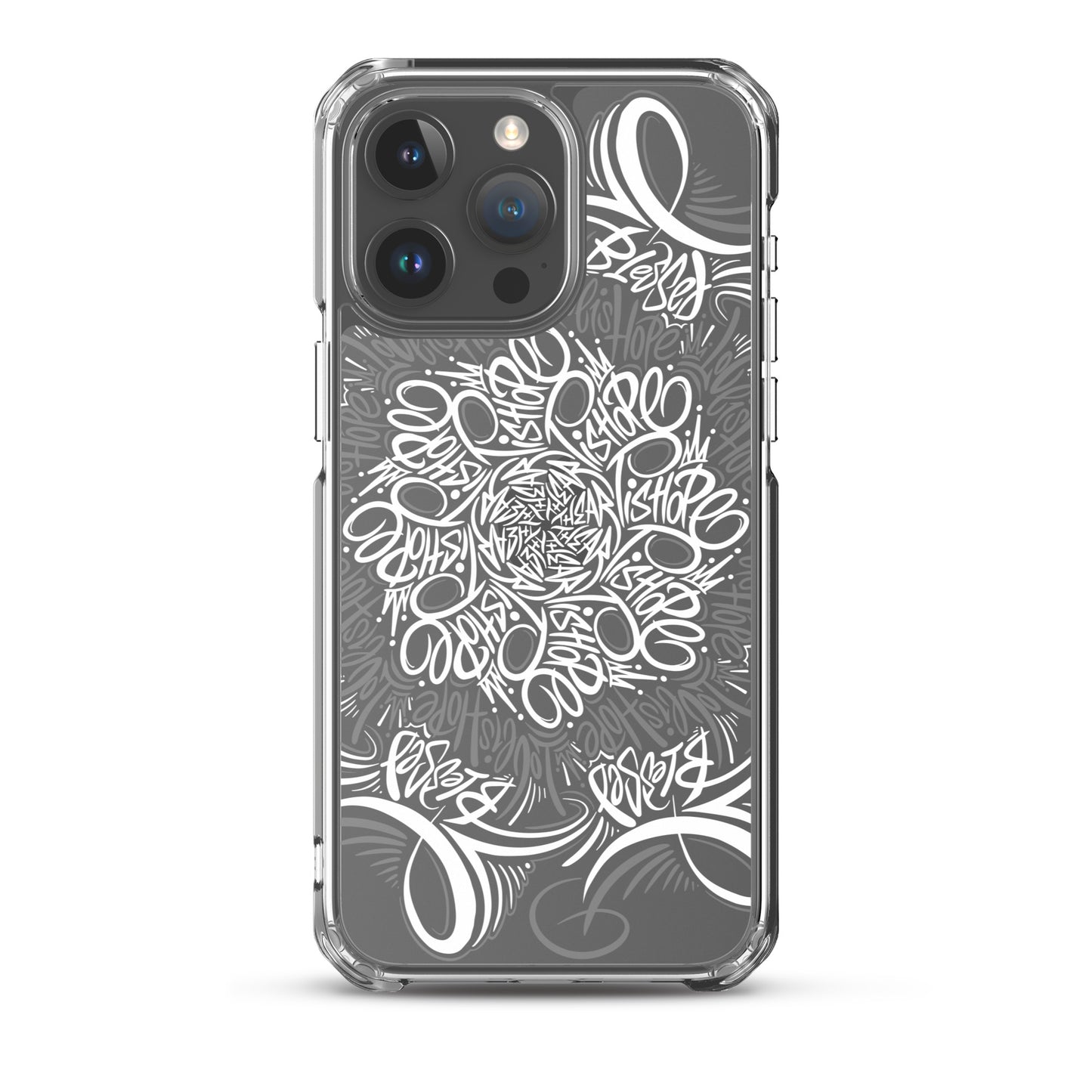 Mandala Lettering Clear Case for iPhone®