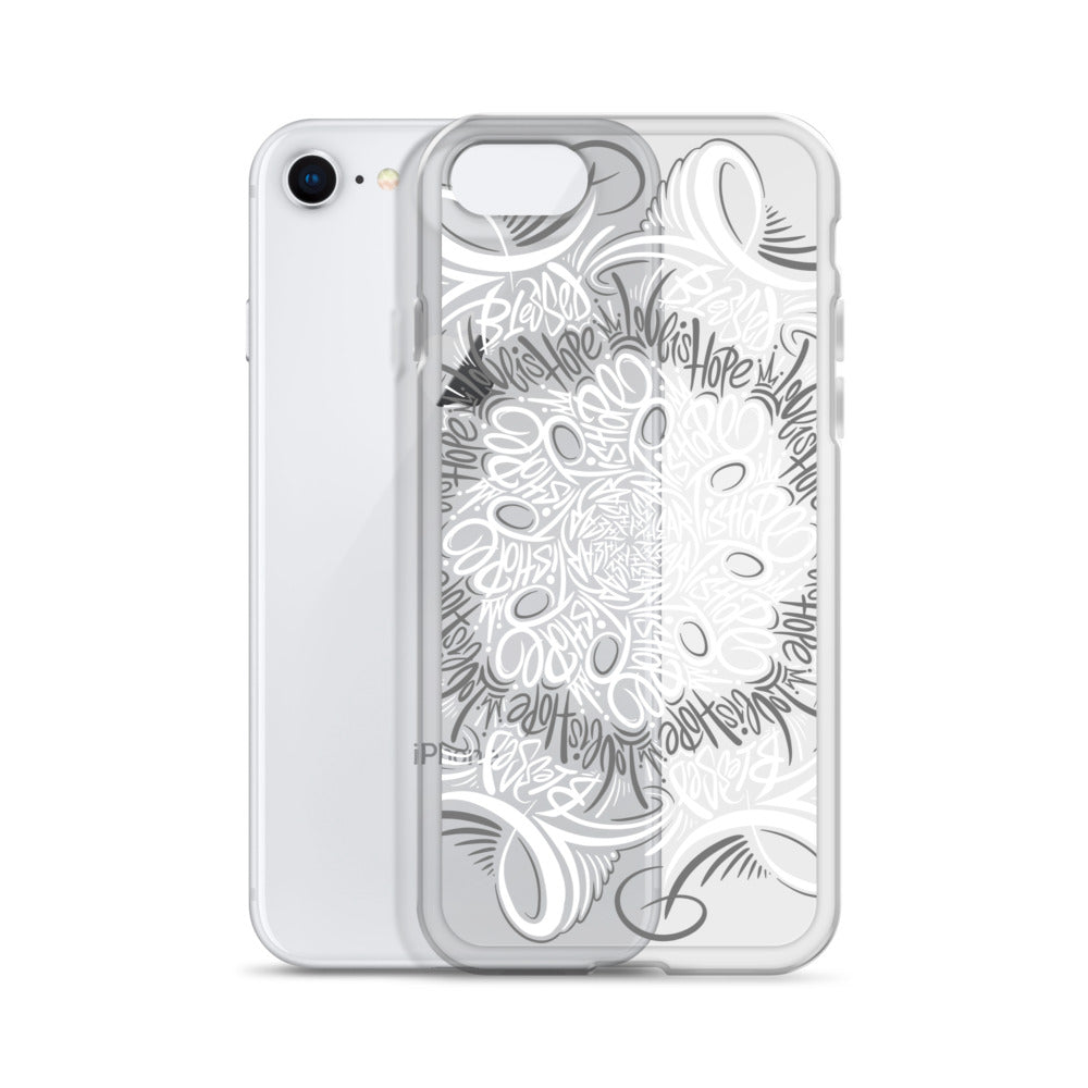 Mandala Lettering Clear Case for iPhone®