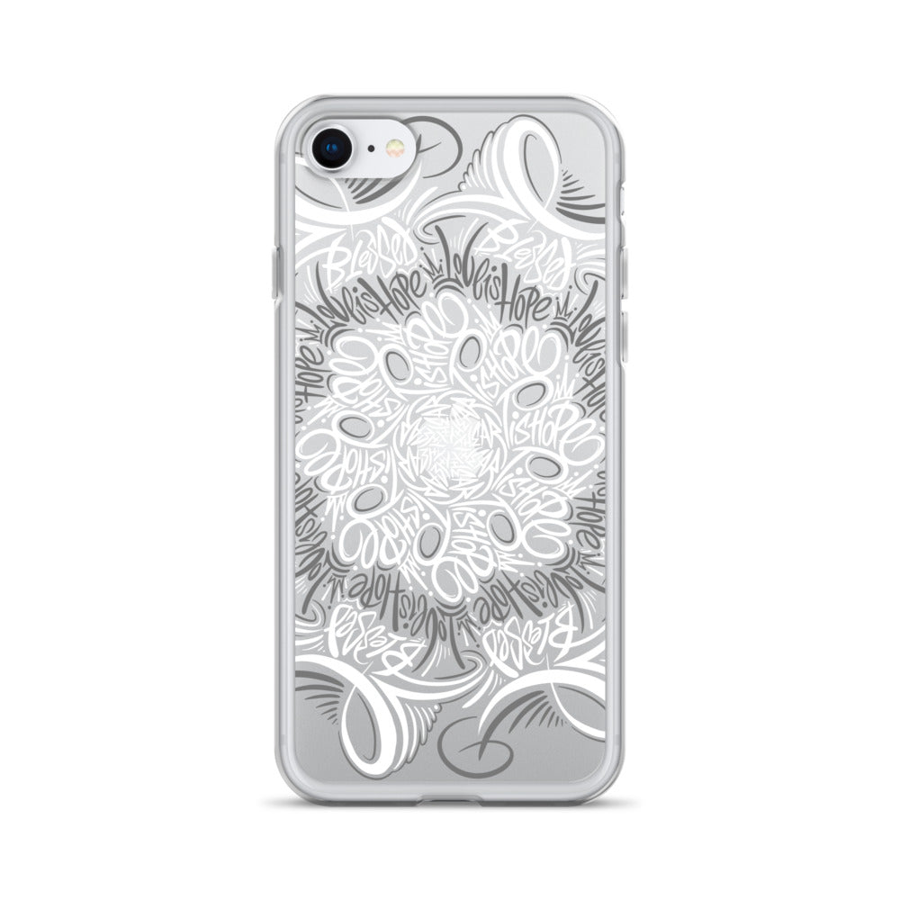 Mandala Lettering Clear Case for iPhone®