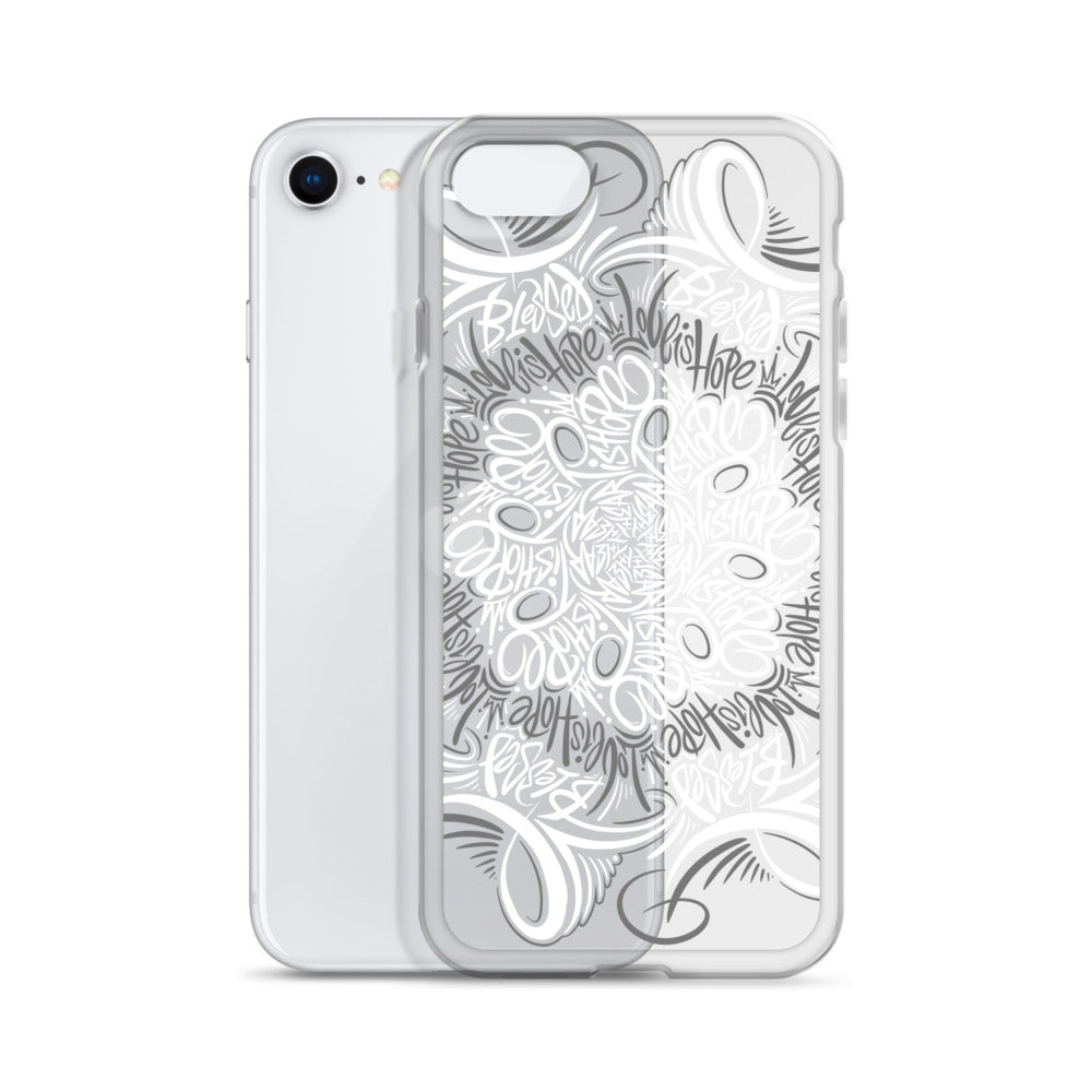 Mandala Lettering Clear Case for iPhone®
