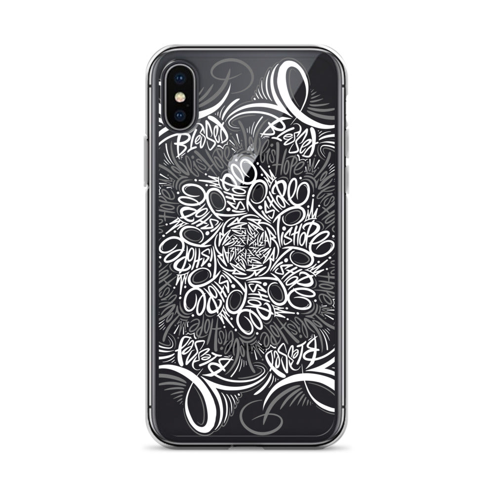 Mandala Lettering Clear Case for iPhone®