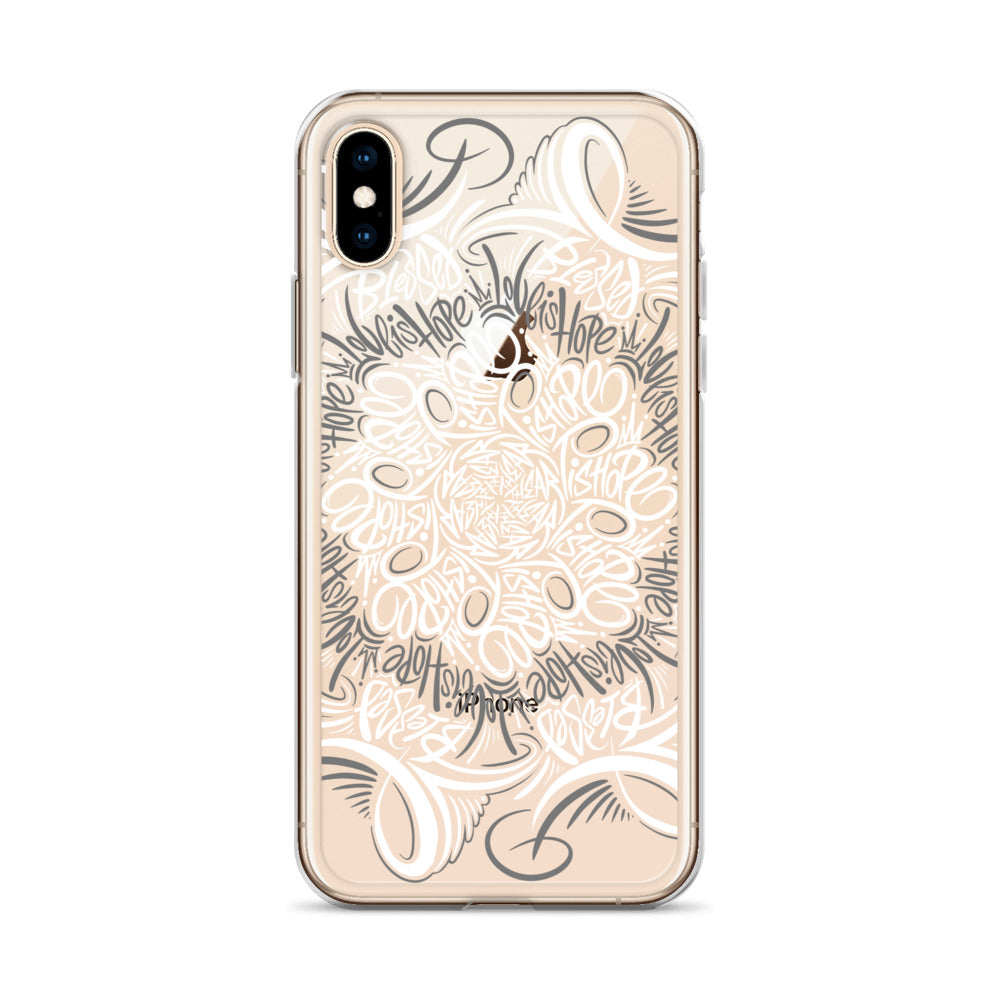 Mandala Lettering Clear Case for iPhone®