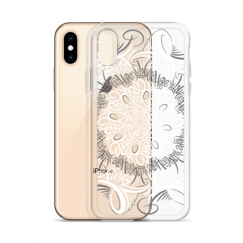 Mandala Lettering Clear Case for iPhone®