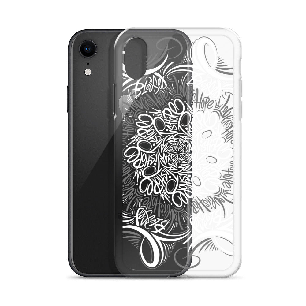 Mandala Lettering Clear Case for iPhone®