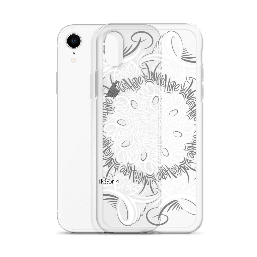 Mandala Lettering Clear Case for iPhone®