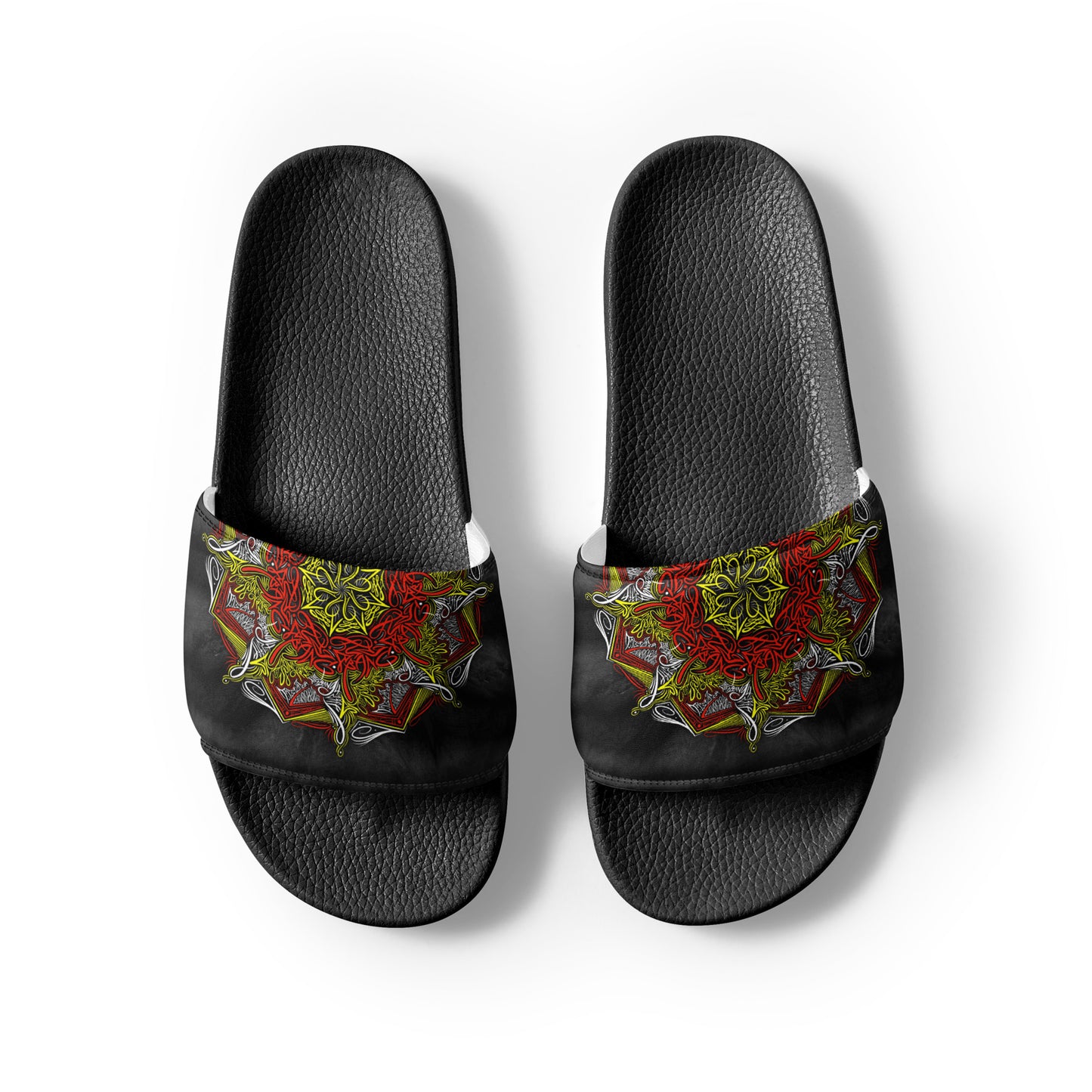 Mandala Lettering Men’s slides