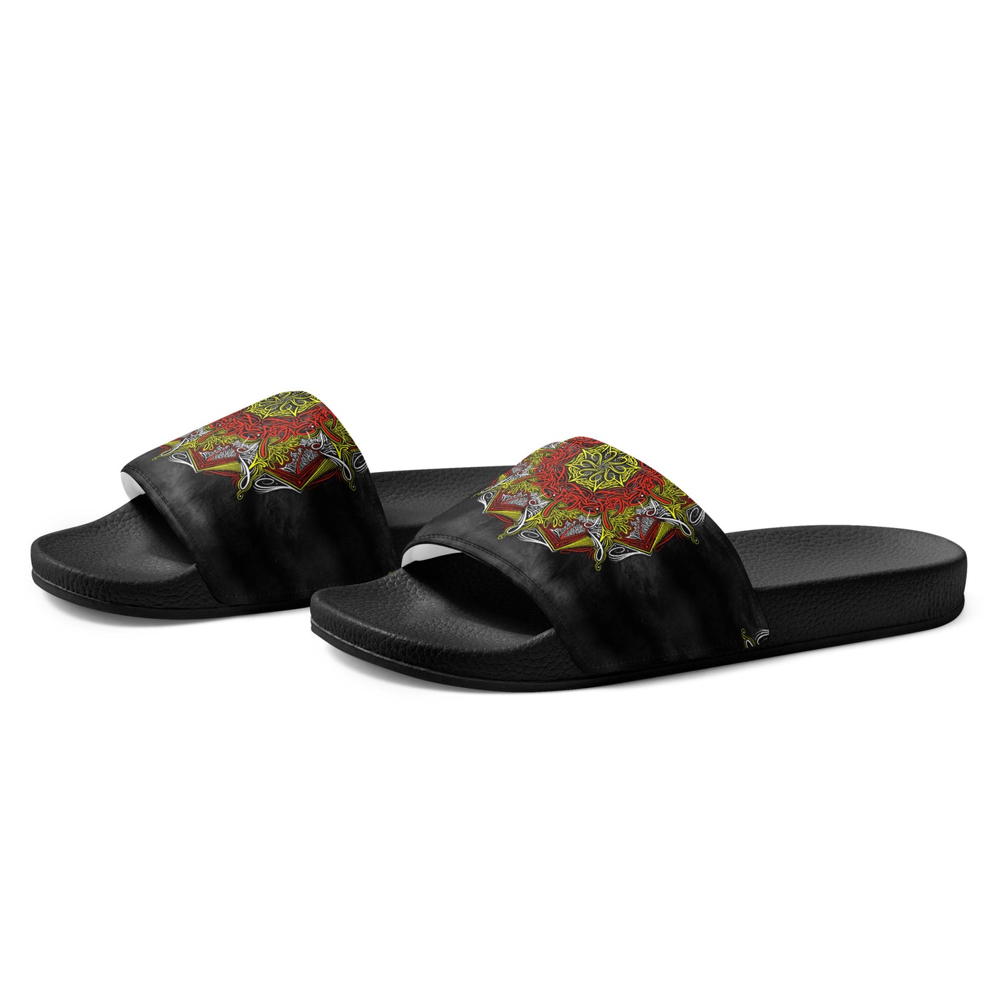 Mandala Lettering Men’s slides