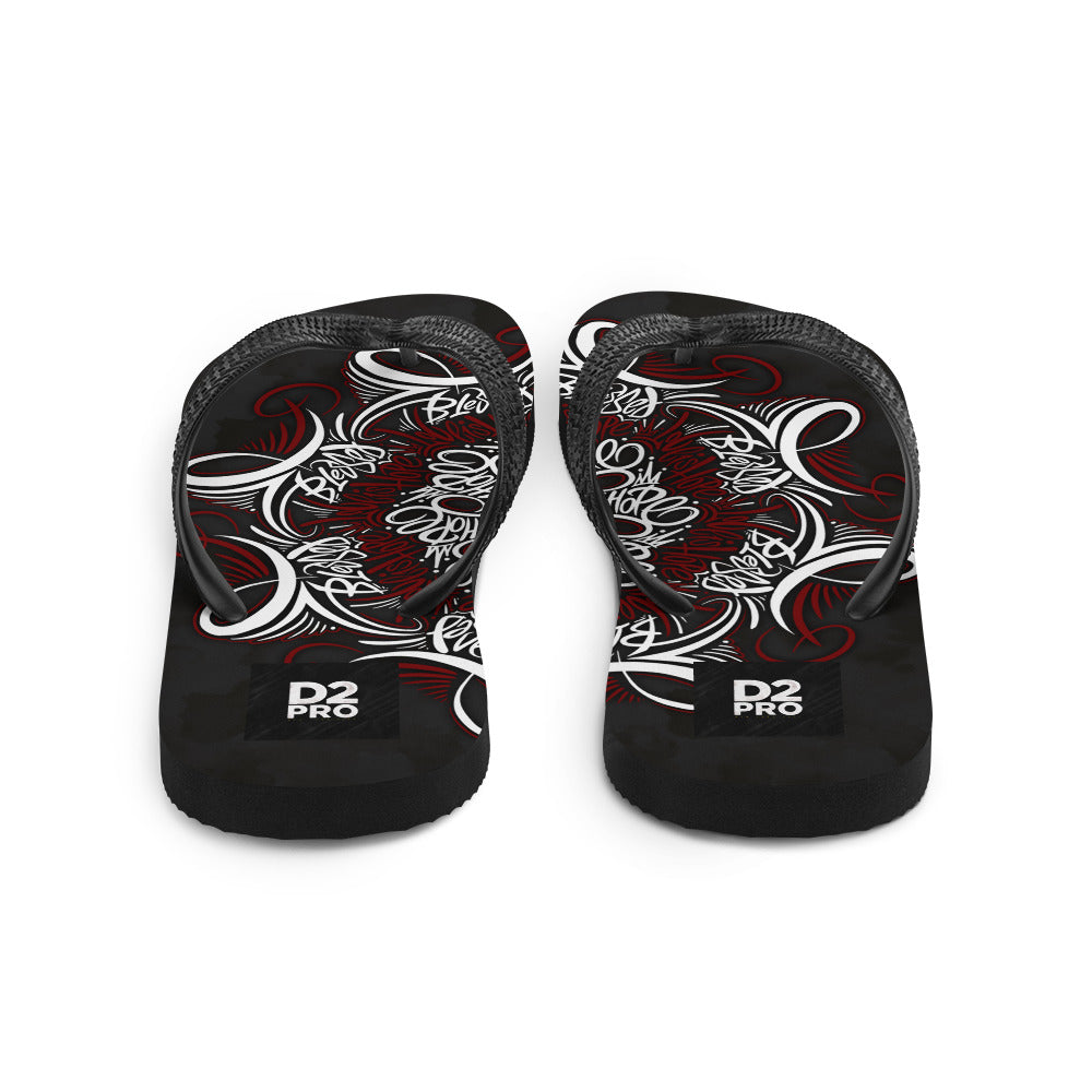 Mandala Lettering Flip-Flops