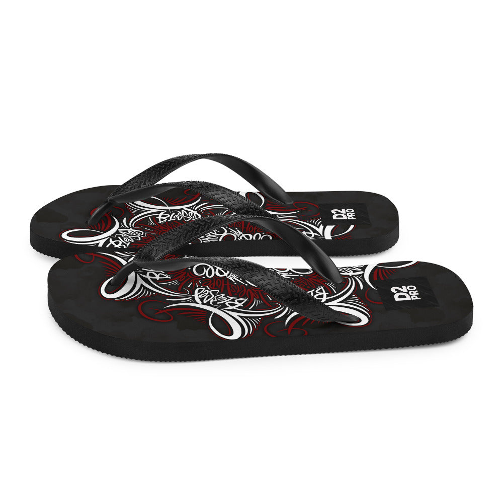 Mandala Lettering Flip-Flops