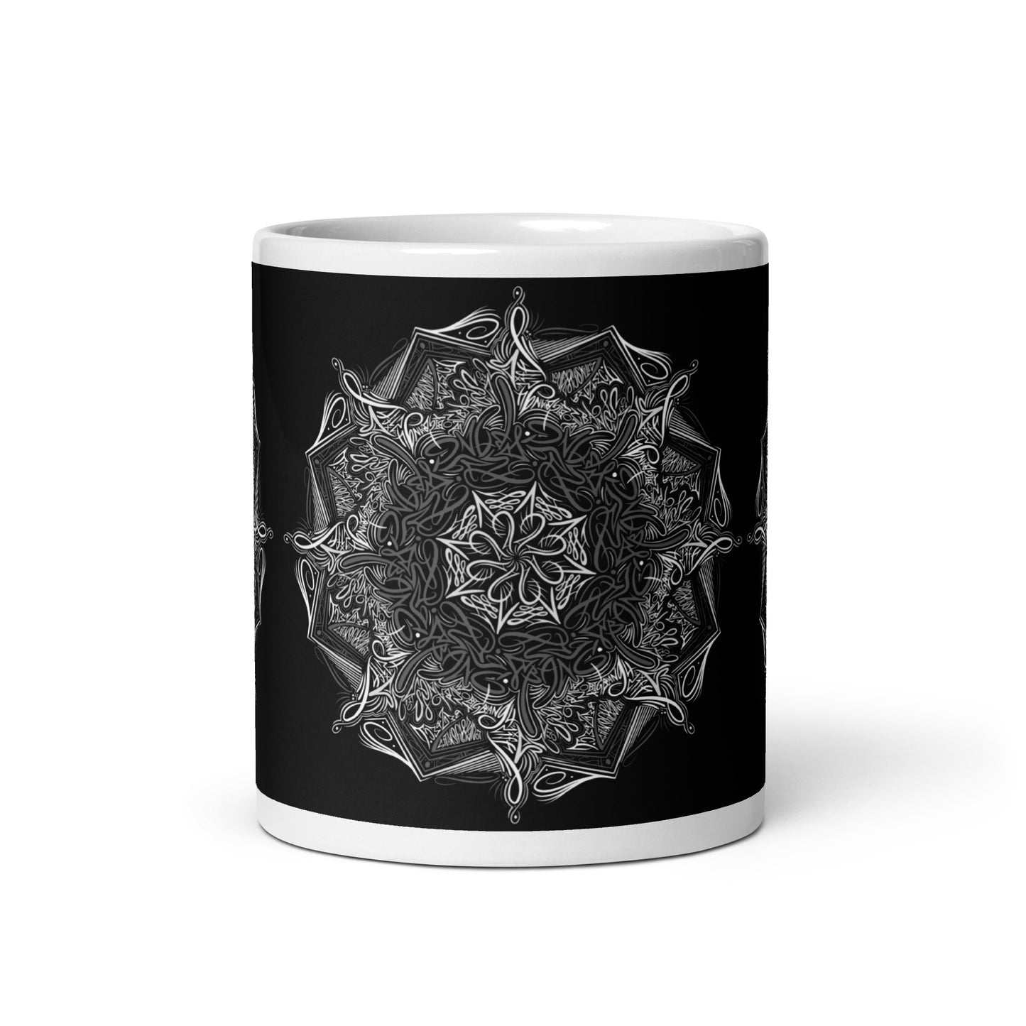 White glossy mug